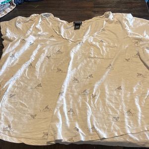 Shirt sleeve womens shirt (mermaid tail design)